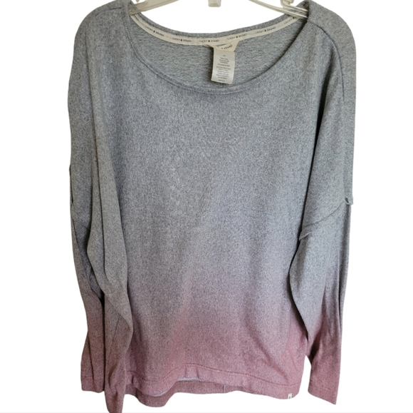 Vintage Lucky Brand Soft Gray Pink Long Sleeve Sweater Tee Size Small - Picture 1 of 7